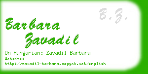 barbara zavadil business card